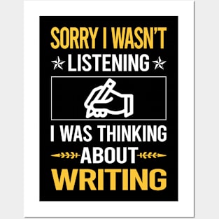 Sorry I Was Not Listening Writing Writer Posters and Art